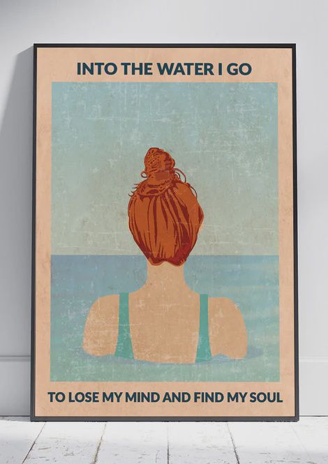 Into The Water Print, Colour: Redhead, Size: A4