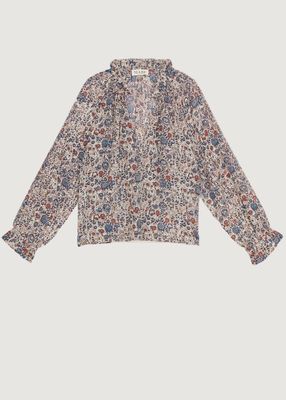 Cass Print Long-Sleeve Top