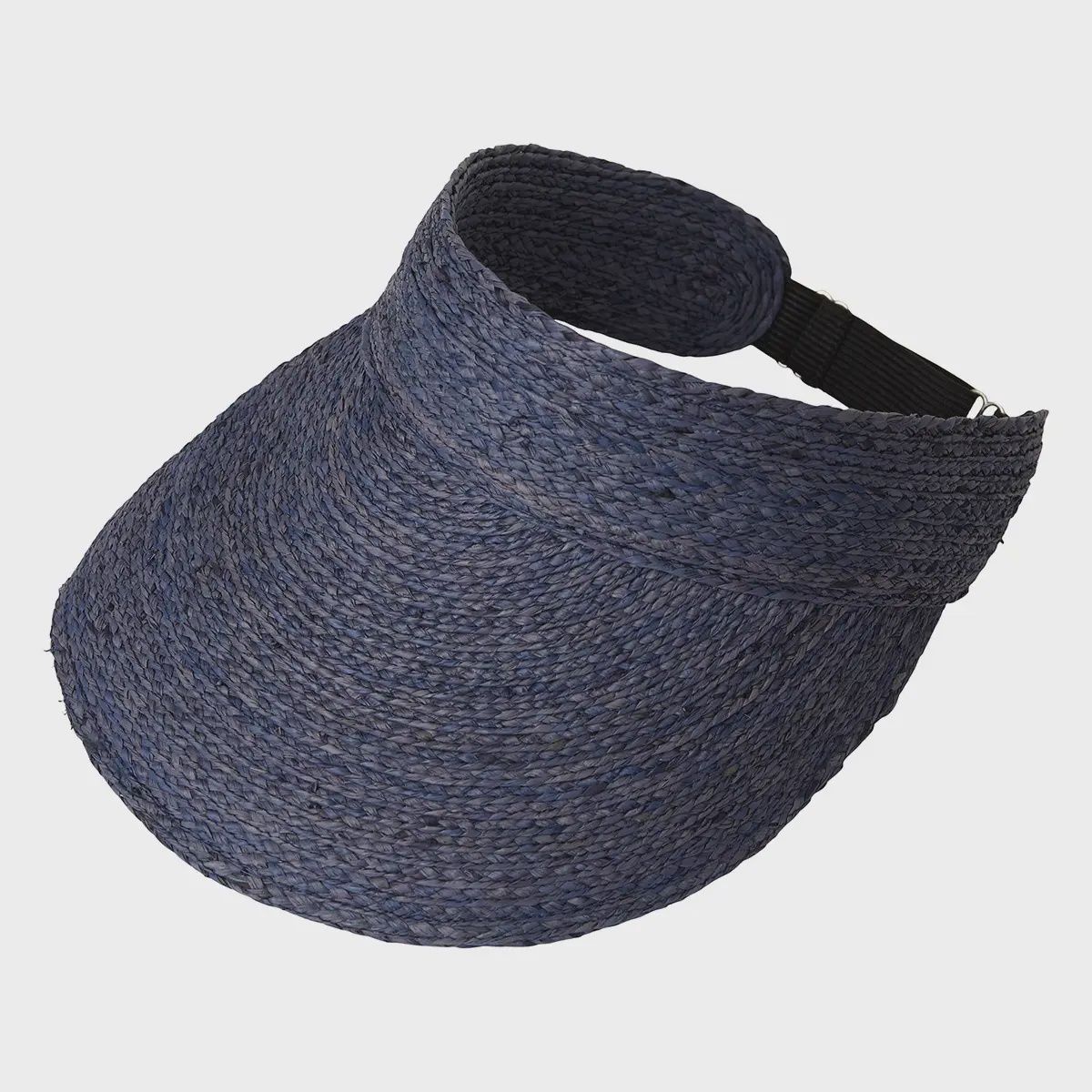 Peaked Raffia Visor, Colour: Navy