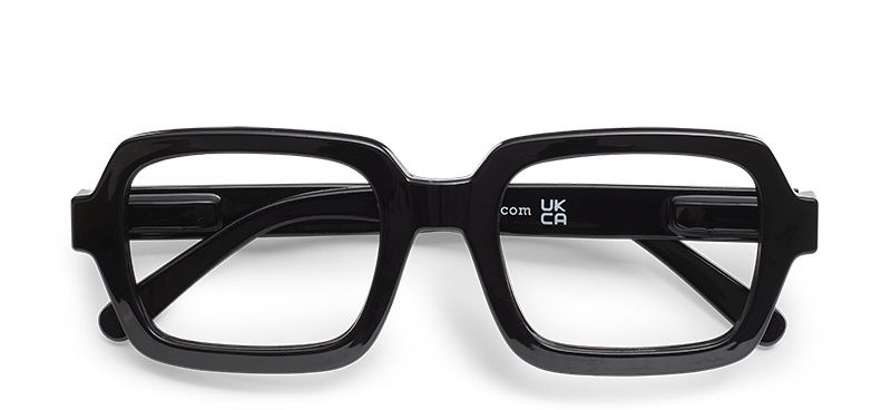 Square Reading Glasses, Colour: Black, Other: +1