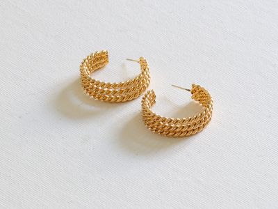 Petra Chain Hoop Earrings