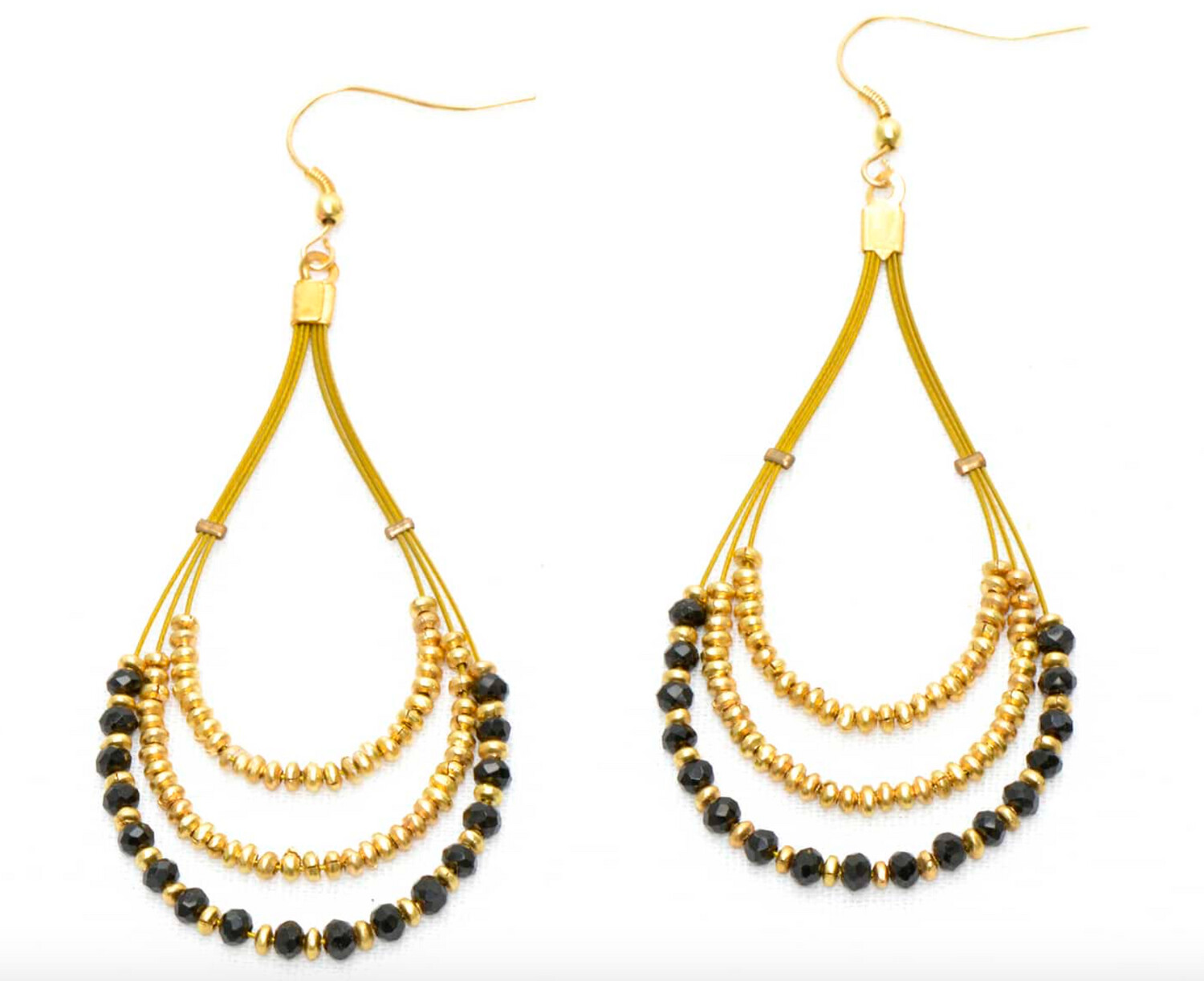 Isis Black Earrings