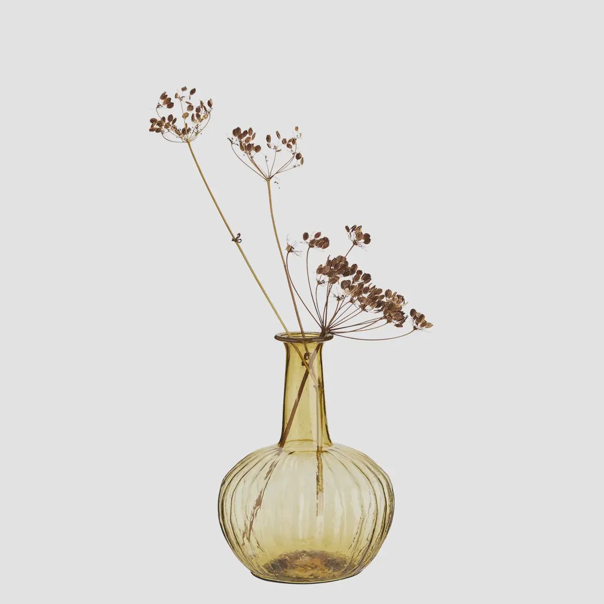 Yellow Recycled Bulb Glass Vase