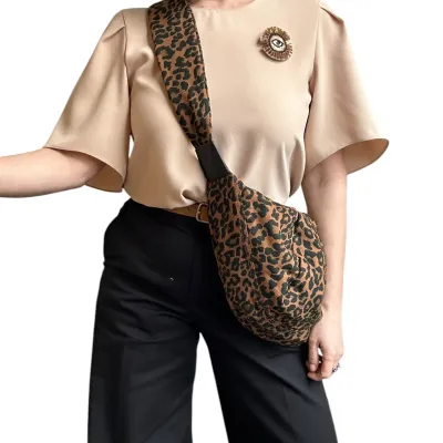 Brown Leopard Brixton Cross Body Bag