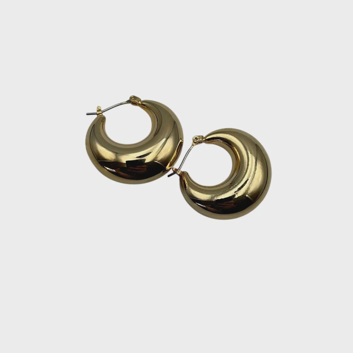 Retro Gold Hoop Earrings