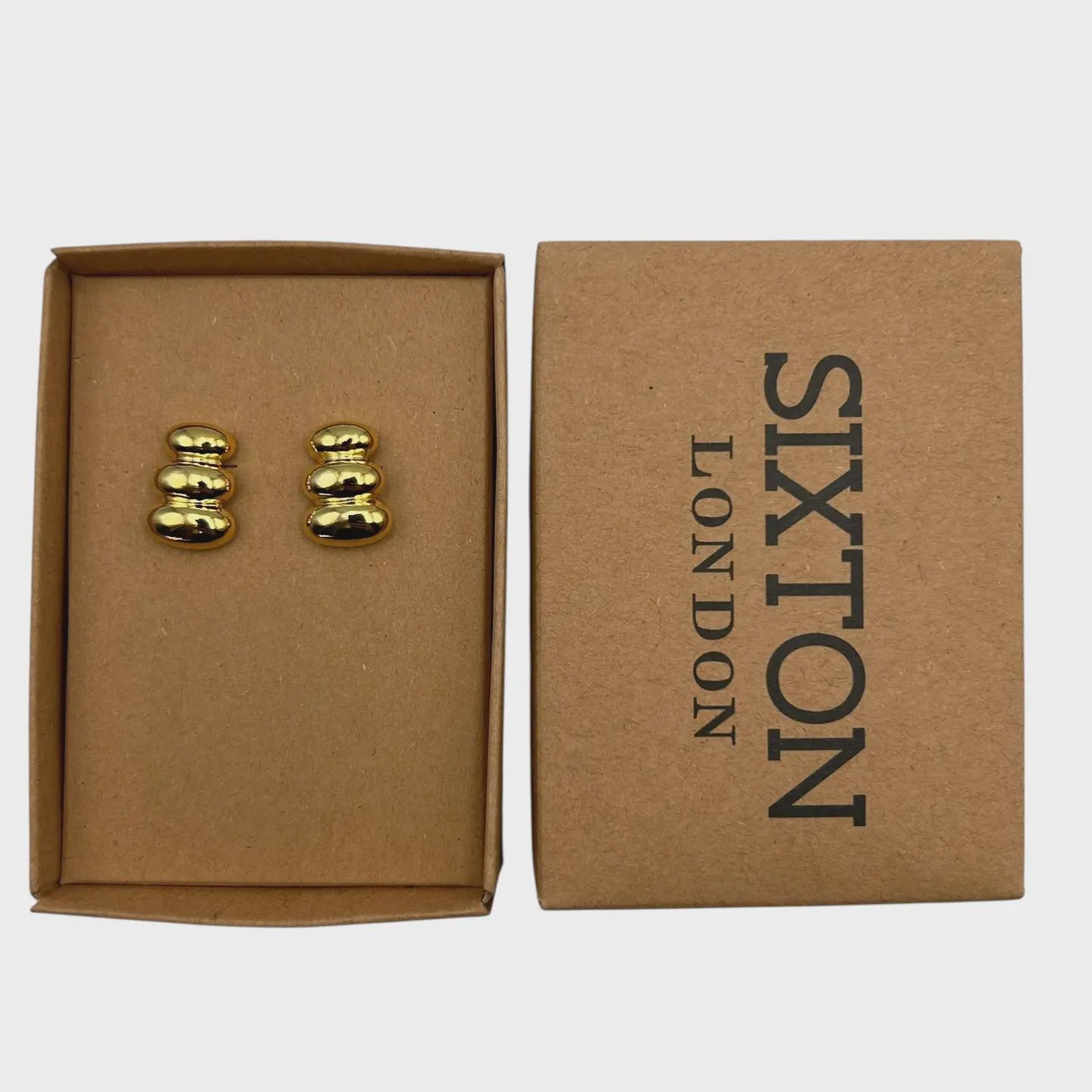 Triple Pebble Earrings