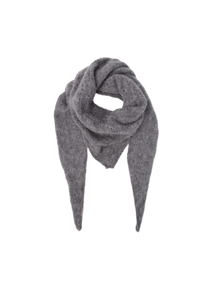 Dell Knitted Mini Scarf, Colour: Grey Melange