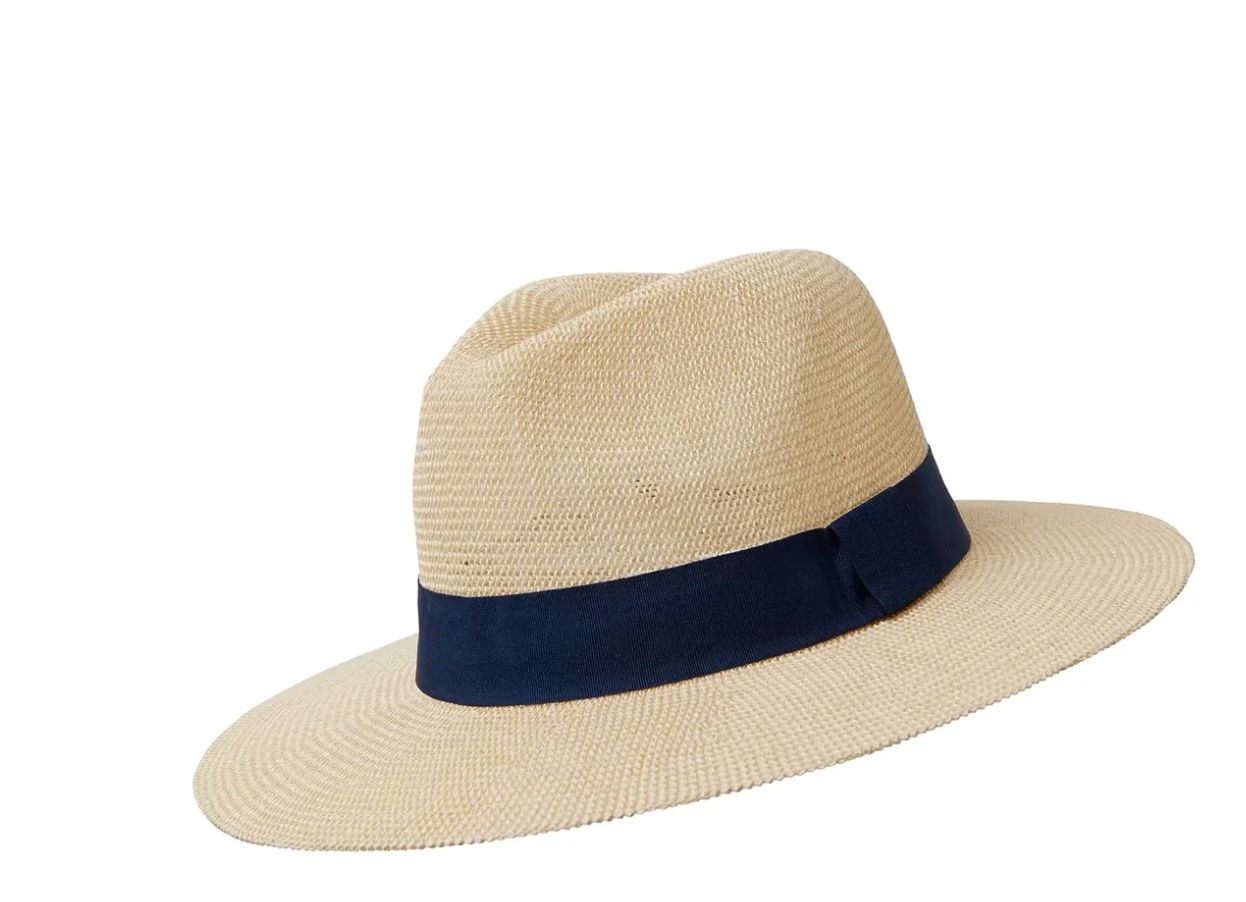 Raffia Natural Straw Hat, Colour: Black Band