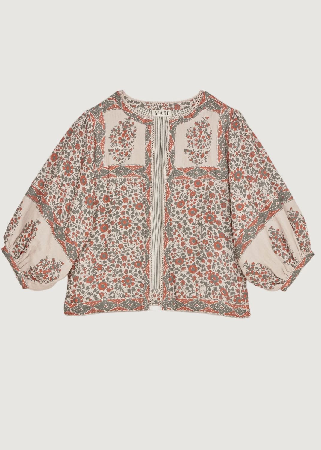 Della Print Jacket, Colour: Rust &amp; Khaki, Size: Small
