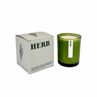 Green Botanical Candle, Fragrance: Herb