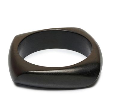 Black Wood Irregular Bangle