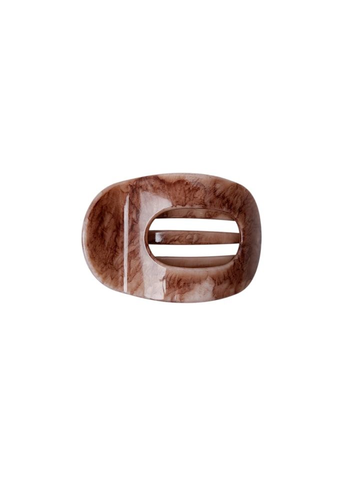 Milla Hair Claw, Colour: Brown Marble