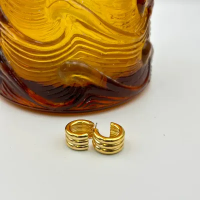 Grooved Huggie Earring