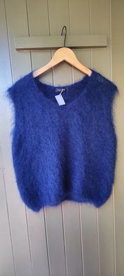 Navy Mohair Vest