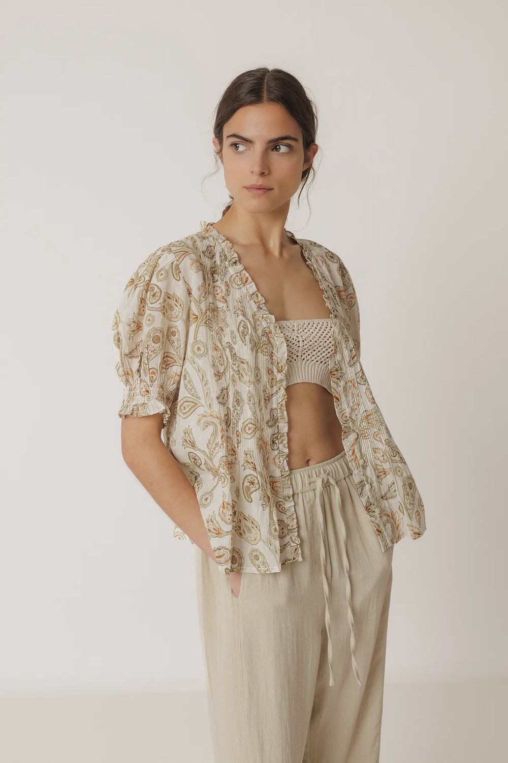 Micro Ruffle Shirt