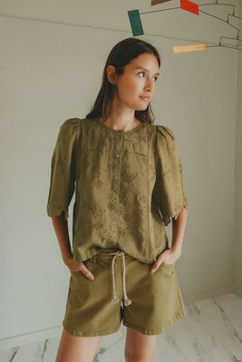 Boxy Embroidered Shirt