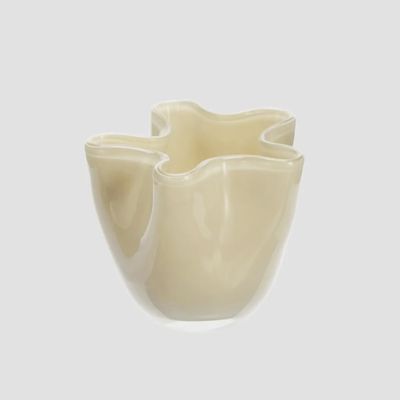 Soft Cream Glass Vase
