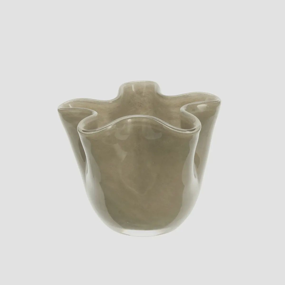 Soft Greige Glass Vase