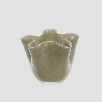 Soft Greige Glass Vase