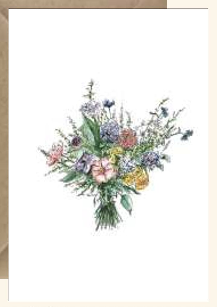 Hand Tied Bouquet Card