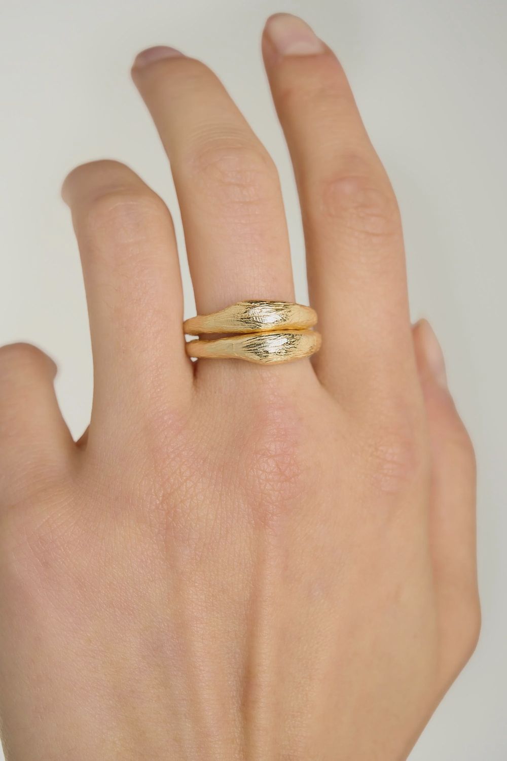 Gold Ashen Ring Set