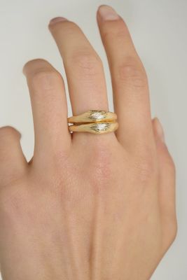 Gold Ashen Ring Set
