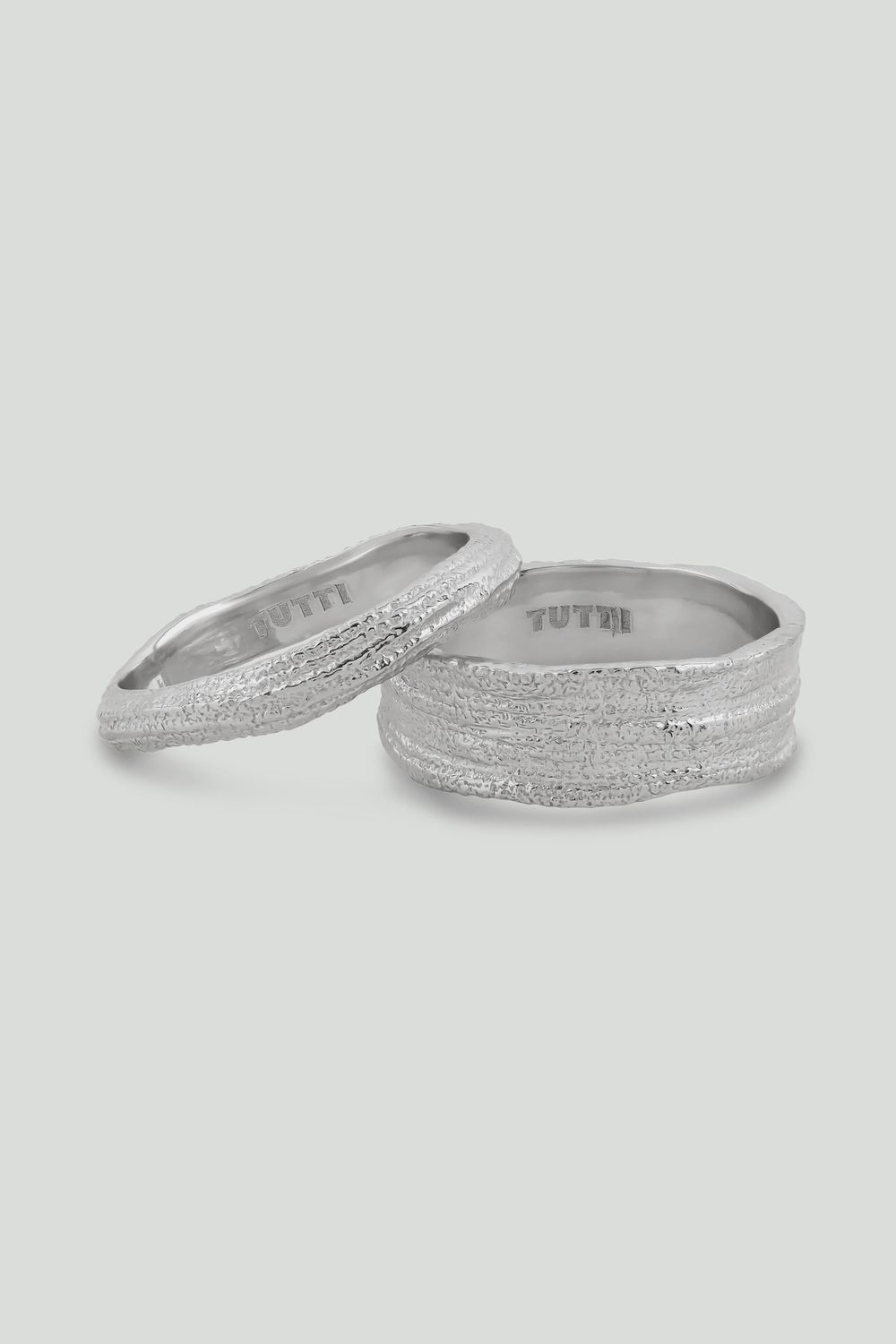 Silver Contour Ring Set