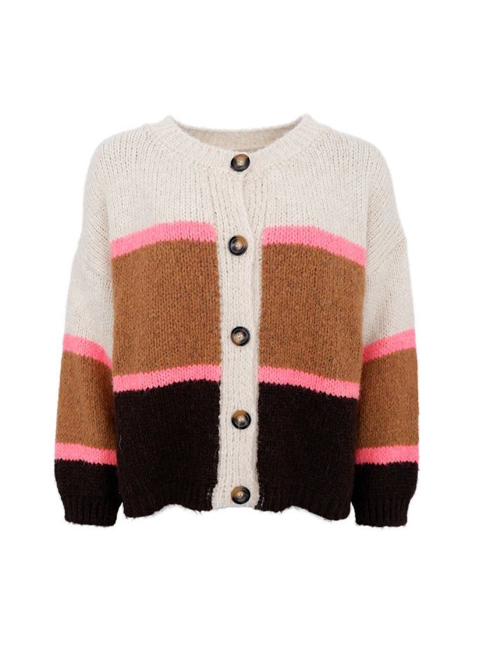 Hildur Knit Cardigan, Colour: Camel, Size: One Size
