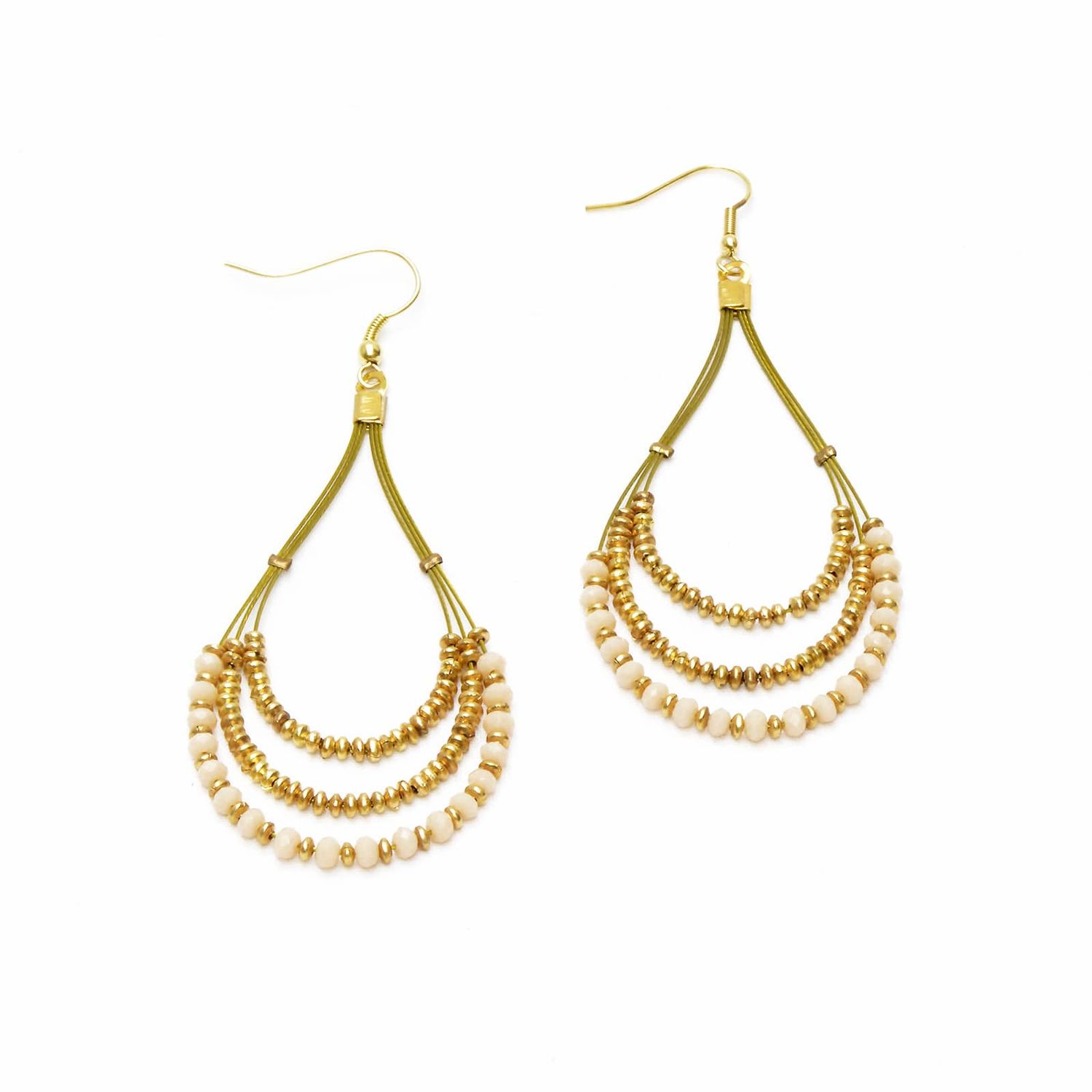 Isis Beige Earrings