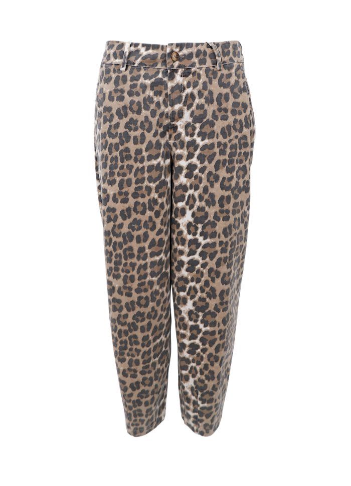 Ellie Barrel Pants, Colour: Leopard, Size: S/M