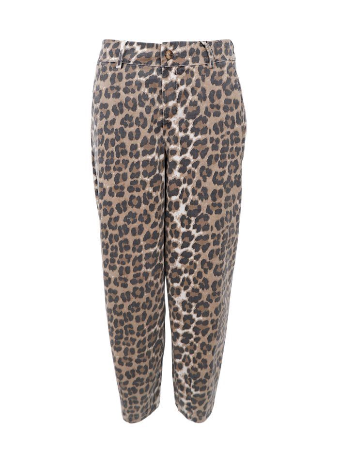 Ellie Barrel Pants, Colour: Leopard, Size: S/M