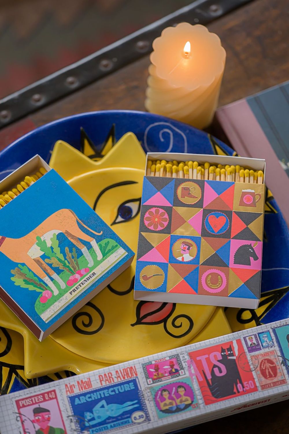 Colourful Gentleman Match Box