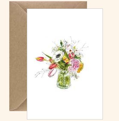 Spring Flower Vase Card