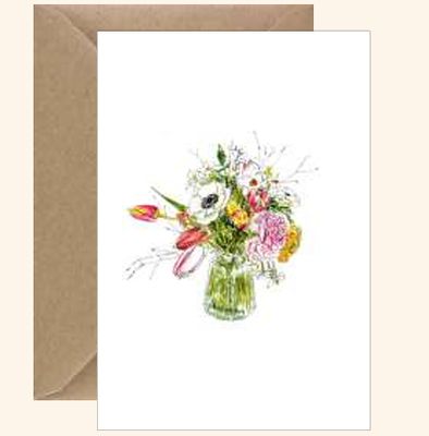 Spring Flower Vase Card