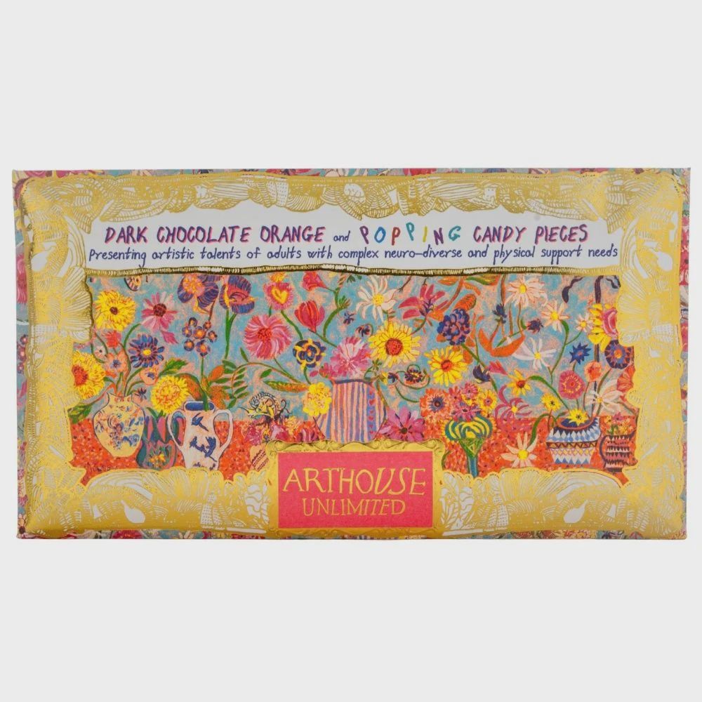 Floral Bright Dark Chocolate Bar