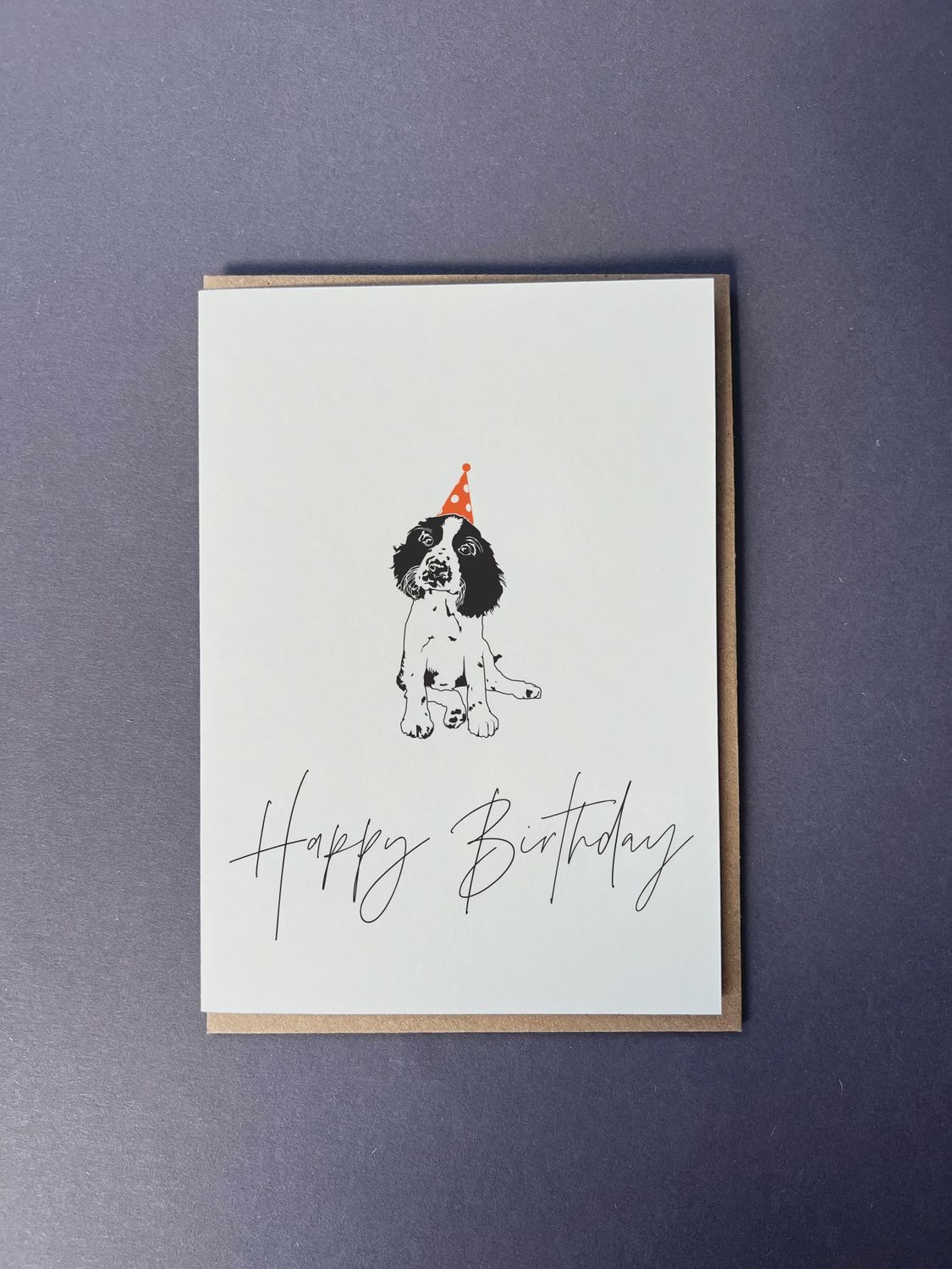 Birthday Springer Letterpress Card