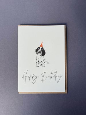 Birthday Springer Letterpress Card
