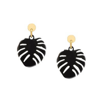 Horn Palm Leaf Earrings