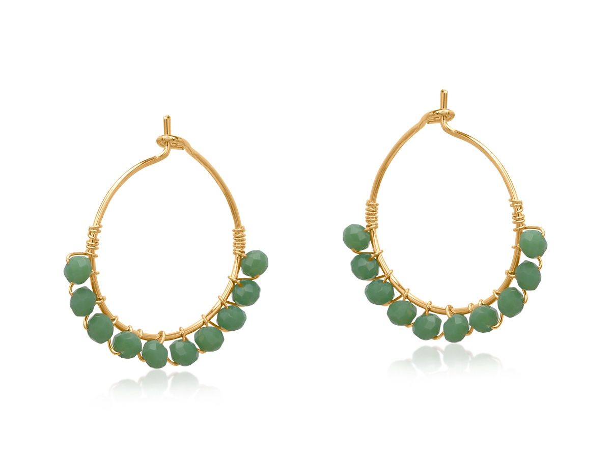 Seraphina Petite Earrings, Colour: Matcha Green