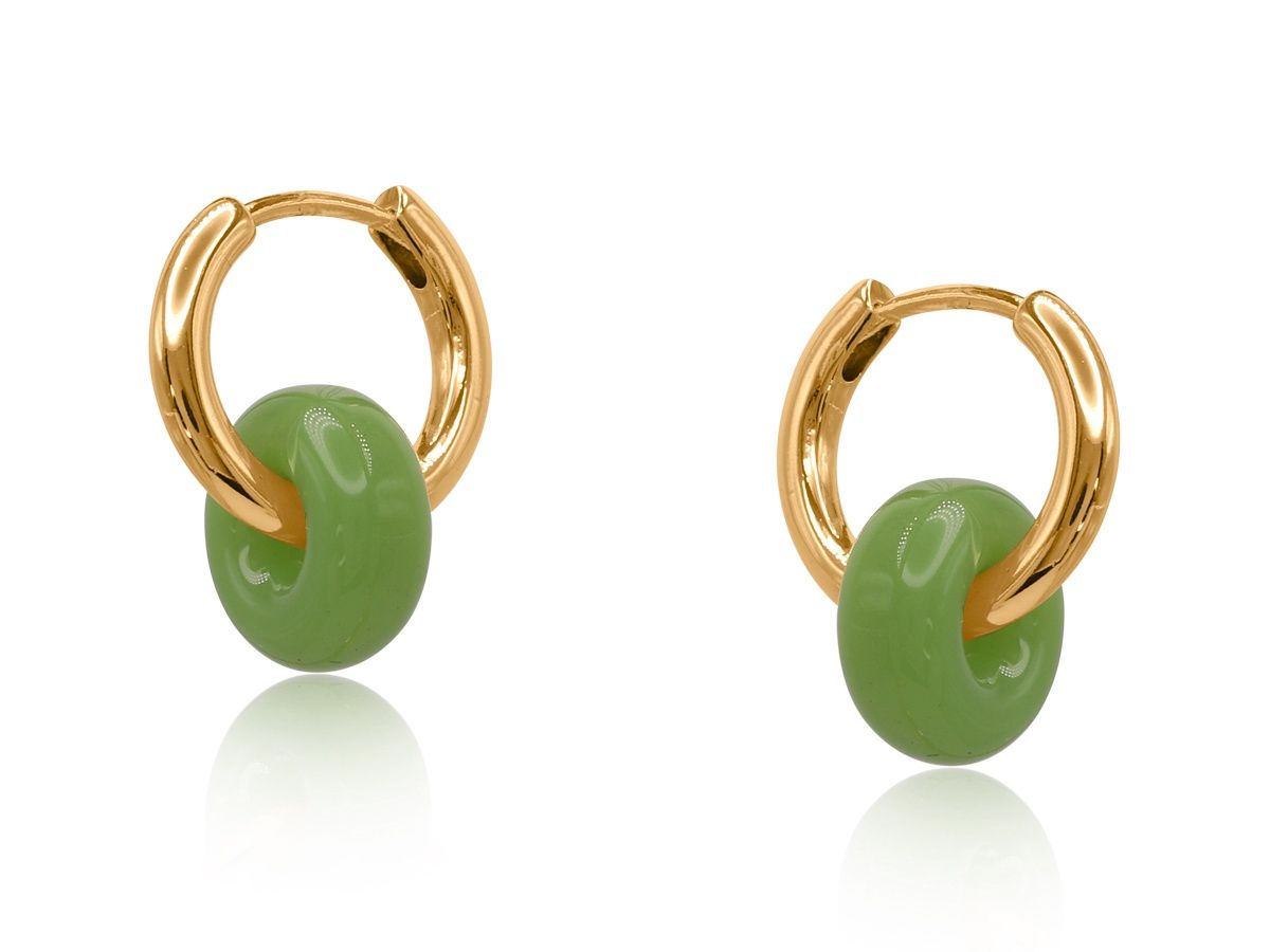 Mathilda Two Tone Hoops, Colour: Green
