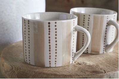 Patthar Small Cream &amp; Clay Mug