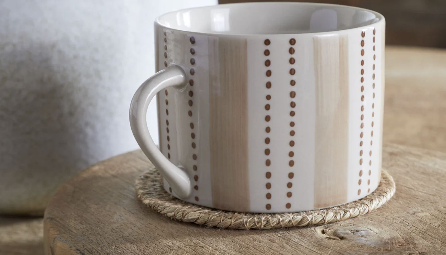 Patthar Large Cream &amp; Clay Mug