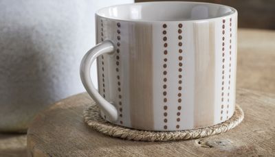 Patthar Large Cream &amp; Clay Mug