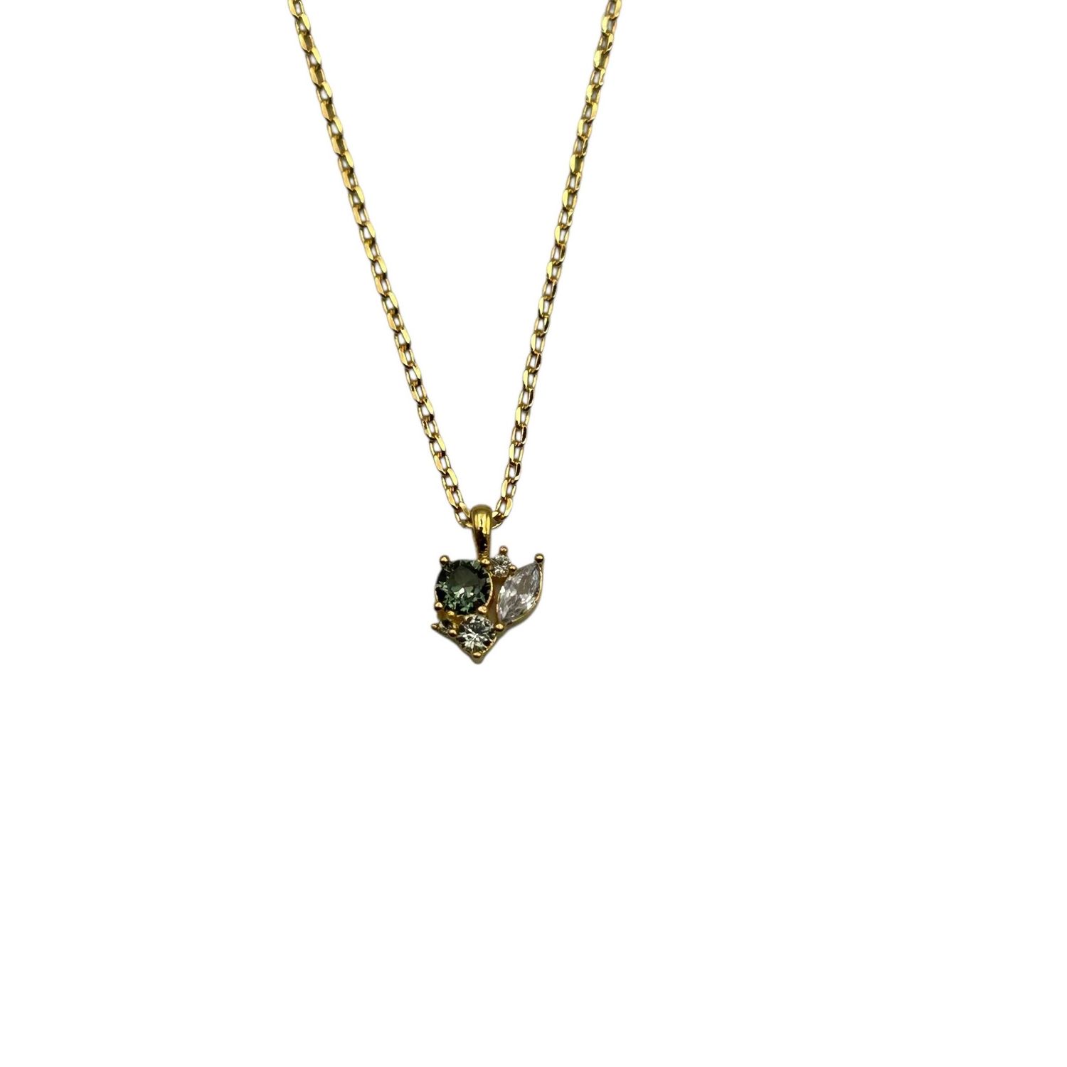 Bejewelled Green Sparkle Necklace
