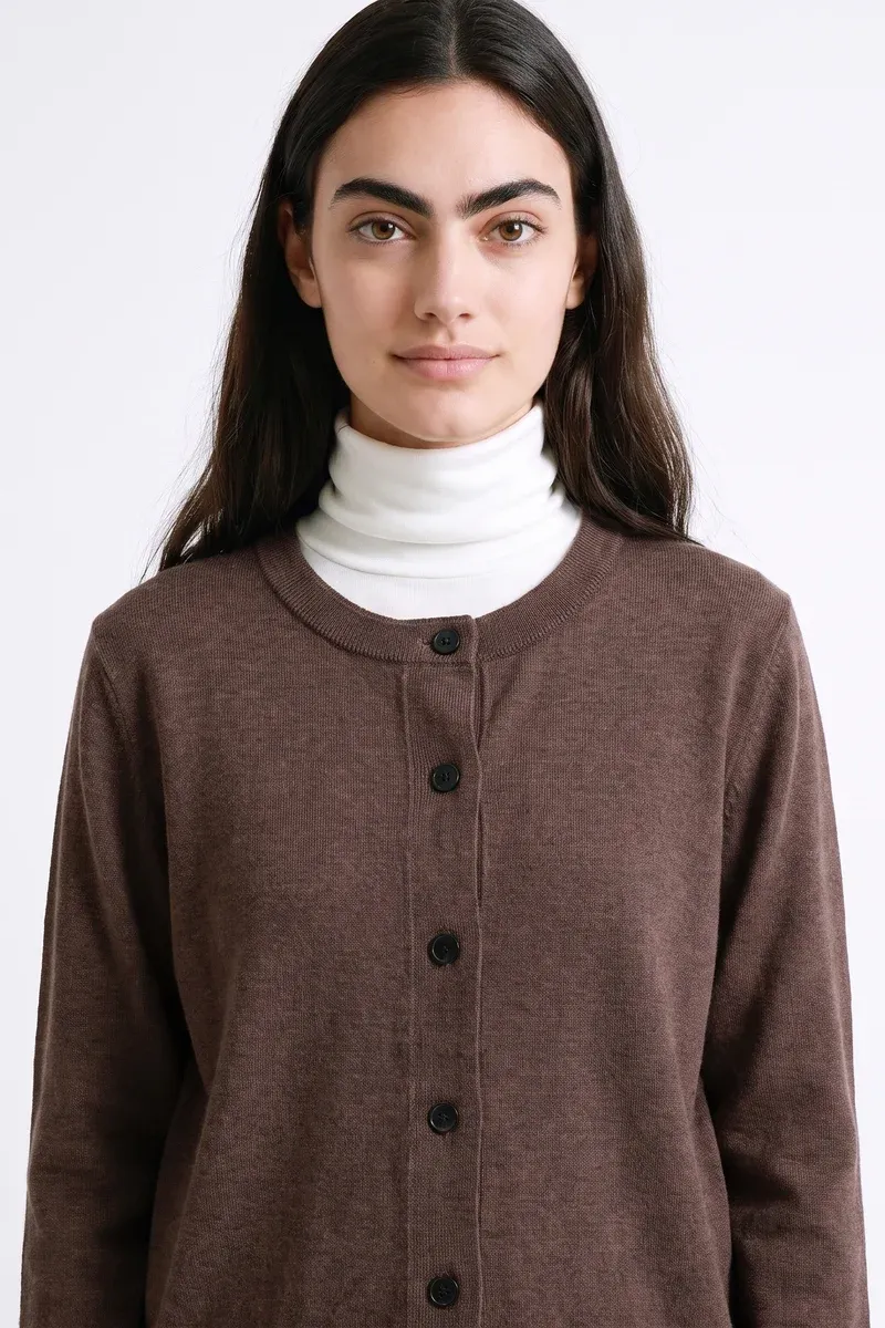 Alalie Cardigan, Colour: Brown, Size: S/M