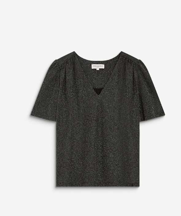 Basilic Top, Colour: Silver, Size: S/M