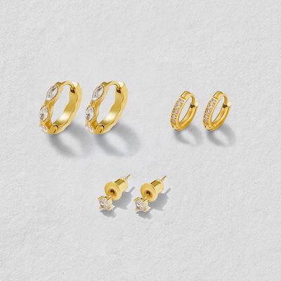 Ophelia Crystal Huggies And Stud Set