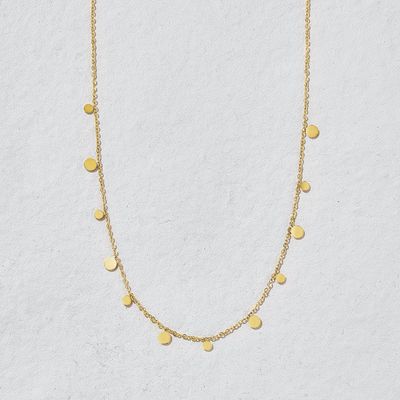 Flutter Gold Disc Nekclace