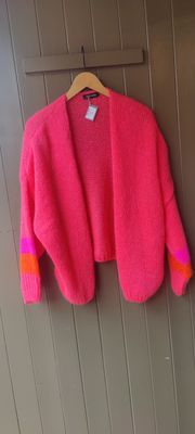 Coral Bright Cuff Cardigan
