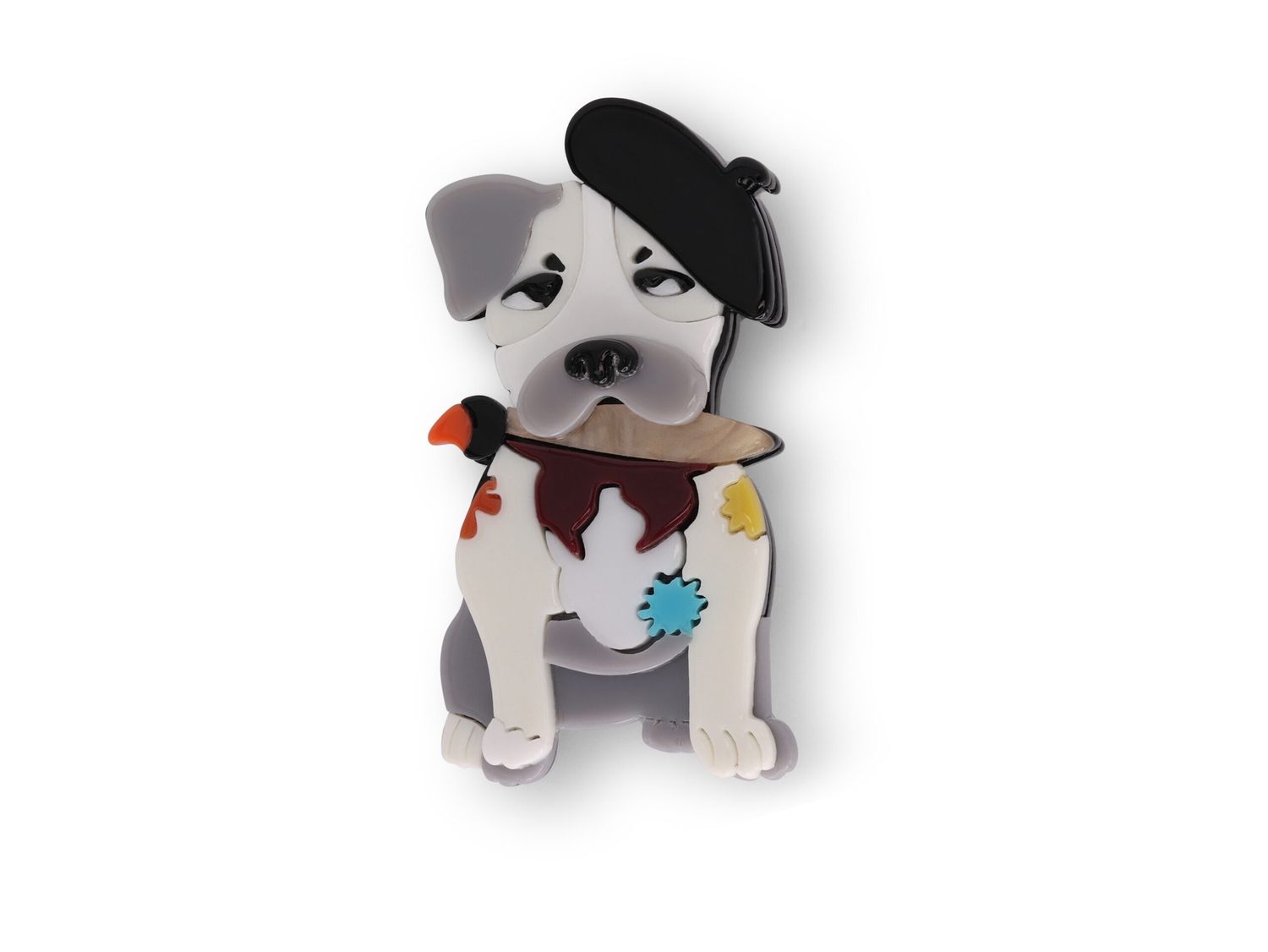Terrier Scout Perspex Brooch